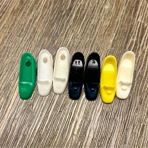 Vintage Barbie MOD Pilgrim Mixed Shoe Lot Korea Blue Yellow Green‎ White Doll